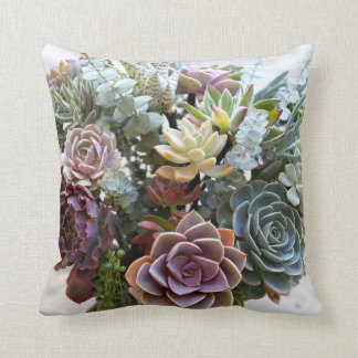 Succulent Echeveria Bouquet Pillow