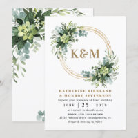Succulent Eucalyptus Elegant Boho Greenery Wedding