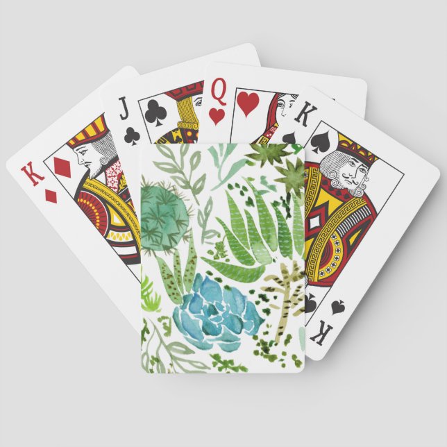 Succulent Field I Poker Cards (Back)