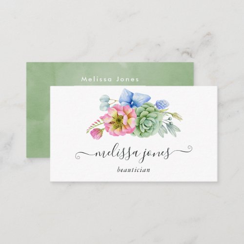 Succulent Floral Business Card