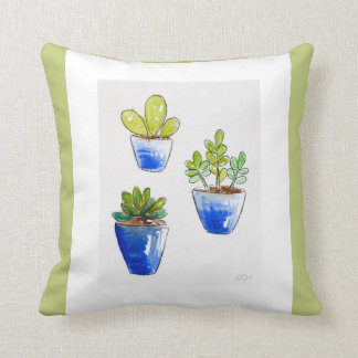 Succulent Friends Throw Pillow