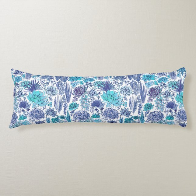 Succulent garden body pillow (Front)