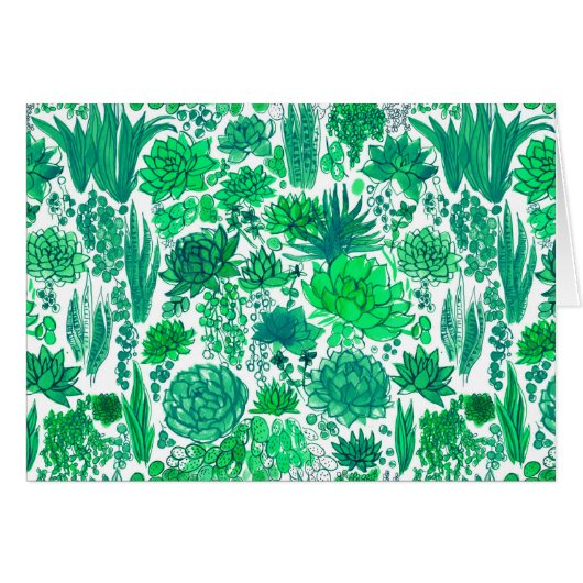 Succulent garden cards (Front Horizontal)