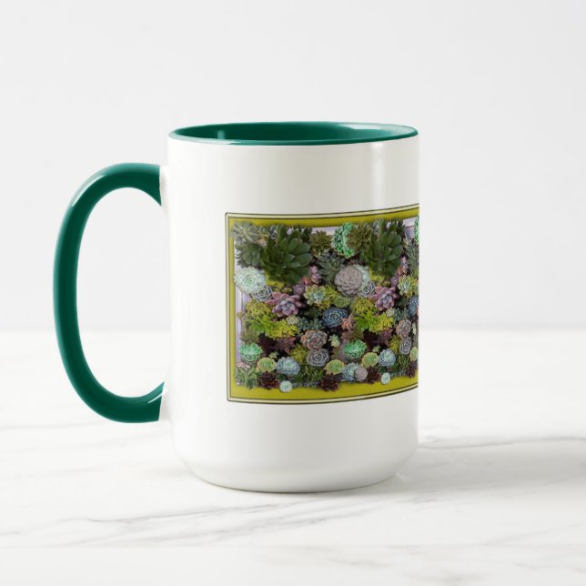 Succulent garden design mug (Left)