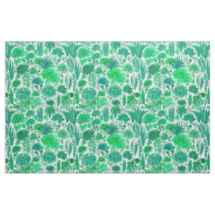 Succulent garden fabric
