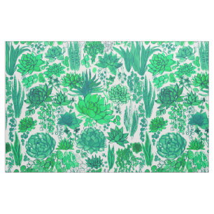 Succulent garden fabric