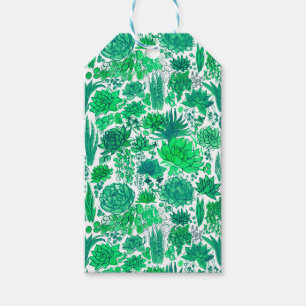 Succulent garden gift tags