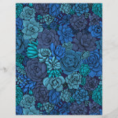 Succulent garden in blue (Back)