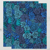 Succulent garden in blue (Front/Back)