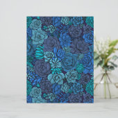 Succulent garden in blue (Standing Front)
