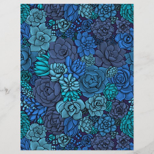 Succulent garden in blue (Front)