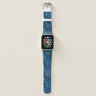 Succulent garden in blue apple watch band