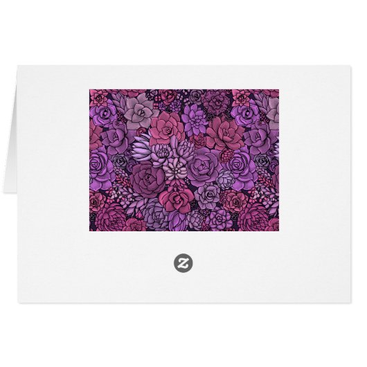 Succulent garden in pink and violet (Back Horizontal)