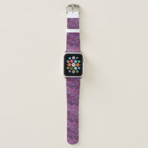 Succulent garden in pink and violet apple watch band
