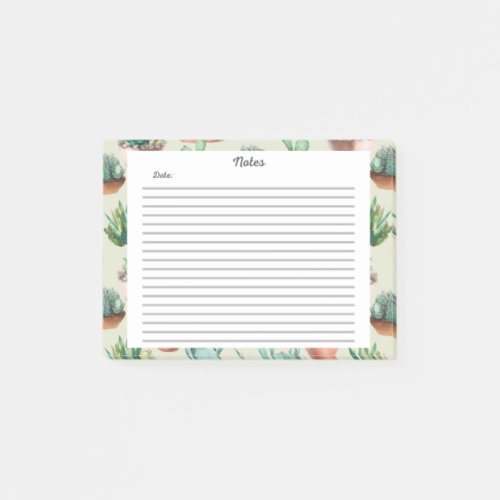 Succulent Garden Notes Pad 