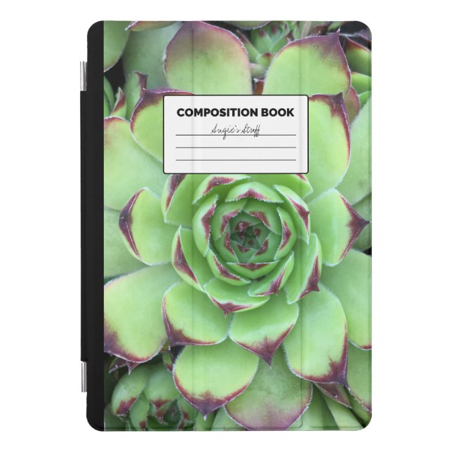 Succulent Garden Photo Composition Book iPad Pro Cover (Front)