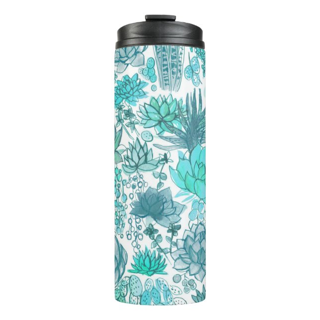 Succulent garden thermal tumbler (Front)