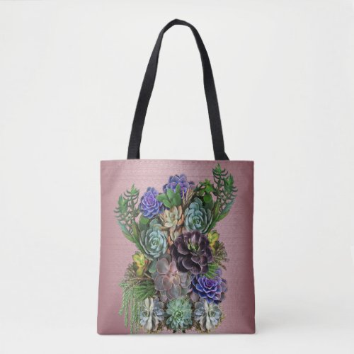 Succulent gardener tote bag
