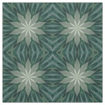 Succulent Green And Forest Flora Kaleidoscope Fabric