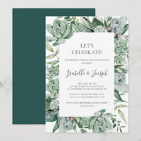 Succulent Greenery | Dark Green Let's Celebrate In