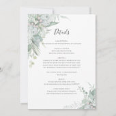 Succulent Greenery Faded Photo All In One Wedding Invitation (Back)