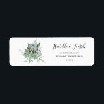 Succulent Greenery | Return Address Label<br><div class="desc">This succulent greenery | return address label is perfect for your boho sage green tropical floral wedding-. The design features modern watercolor artwork, including light green eucalyptus, delicate fern, and classic succulent varieties, giving the design a simple, elegant secret garden feel, perfect for any spring, summer, fall, or winter wedding!...</div>
