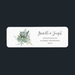 Succulent Greenery | Return Address Label<br><div class="desc">This succulent greenery | return address label is perfect for your boho sage green tropical floral wedding-. The design features modern watercolor artwork, including light green eucalyptus, delicate fern, and classic succulent varieties, giving the design a simple, elegant secret garden feel, perfect for any spring, summer, fall, or winter wedding!...</div>