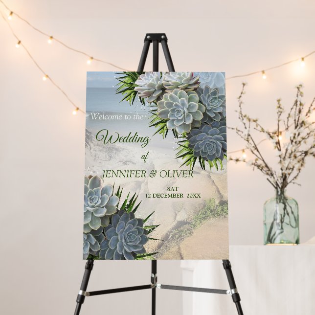 Succulent Hues of Pale Blues Foam Board (In Situ (Stand))