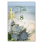Succulent Hues of Pale Blues  Table Number