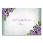 Succulent Hues of Sea Green, Violet  Table cards