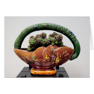 Succulent in Basket by Succulent Designs Cards