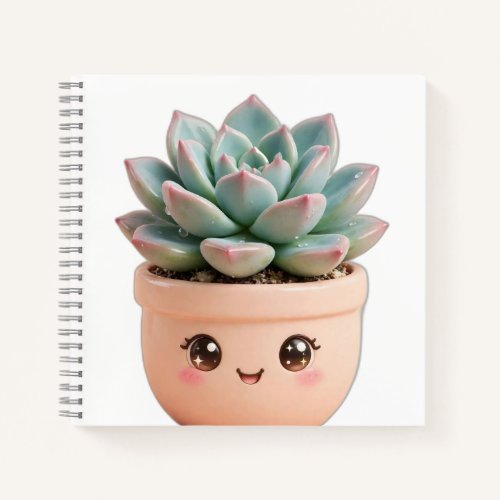 Succulent Kawaii Indoor Plant Notebook