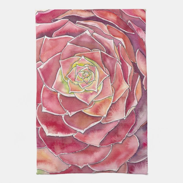 Succulent Kitchen Towel (Vertical)