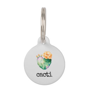 Succulent Love Cacti Pet ID Tag