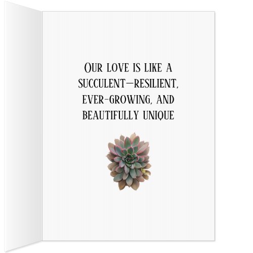 Succulent Love Card