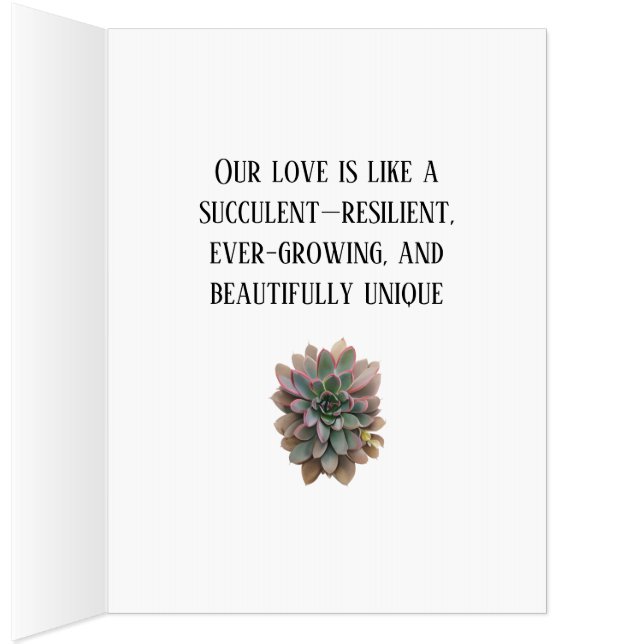 Succulent Love Card (Inside (Right))