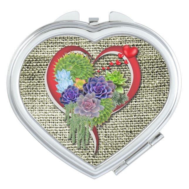 Succulent-lovers garden plant compact mirror (Front)