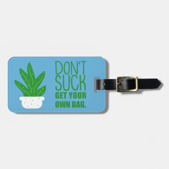 Succulent Luggage Tag (Front Horizontal)