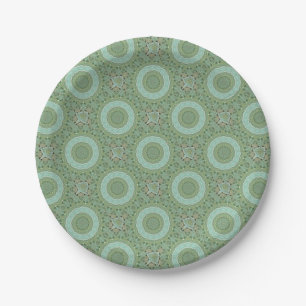 Succulent Mandala Paper Plates