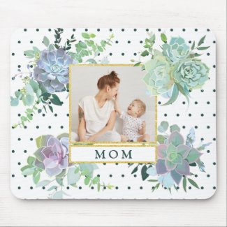 Succulent Mother's Day Mouse Pad