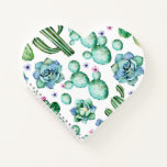 Succulent Notebook Heart-shaped at Zazzle