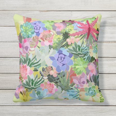 Succulent Outdoor Pillow