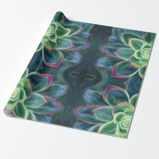 Succulent Painting Wrapping Paper