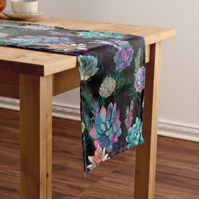 Succulent Party Short Table Runner (In Situ)
