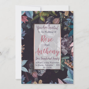 Succulent pattern invitation