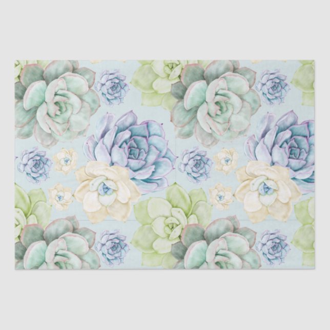 Succulent pattern  tissue paper (Front)