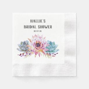 Succulent Personalized Napkins