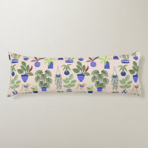 Succulent Pink Pattern Body Pillow