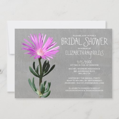 Succulent Plant Bridal Shower Invitations