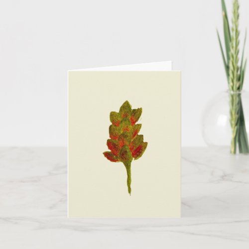 Succulent Plant Coloured Pencil Drawing Card